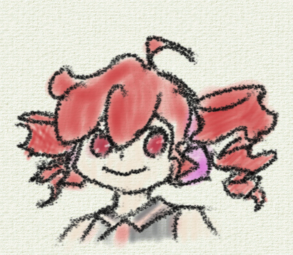 A drawing/sketch of a kasane teto.